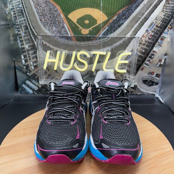 Asics Gel GT-2000 Black Magenta Blue White Running Shoes Women’s Sz 8 - Picture 6 of 10